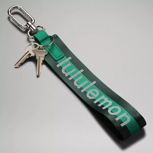 lululemon NWT Unisex Never Lost Keychain *Wordmark Legacy Green/Cascadia/White